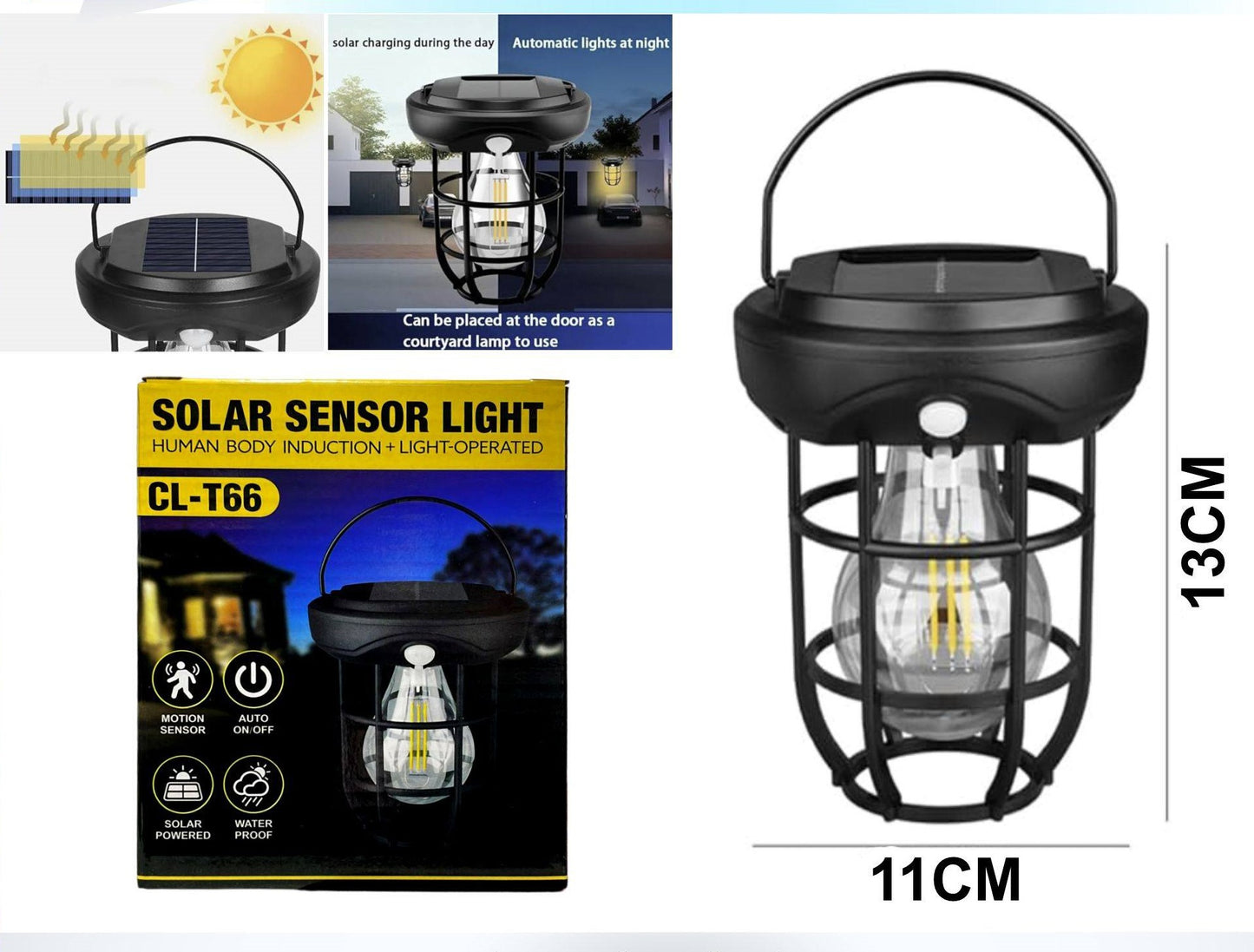 Lámpara para Camping Solar con Sensor