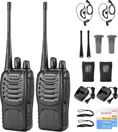 2 Radios Transmisor Walkie Talkie Baofen